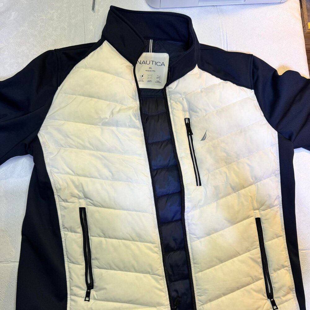 White and Blue Nutrigina Jacket